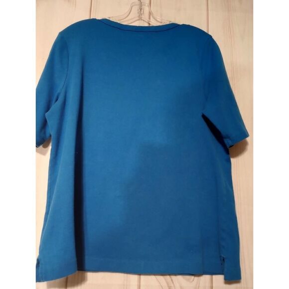 Croft and Barrow Blouse Ladies XXL Royal Blue - Picture 2 of 6